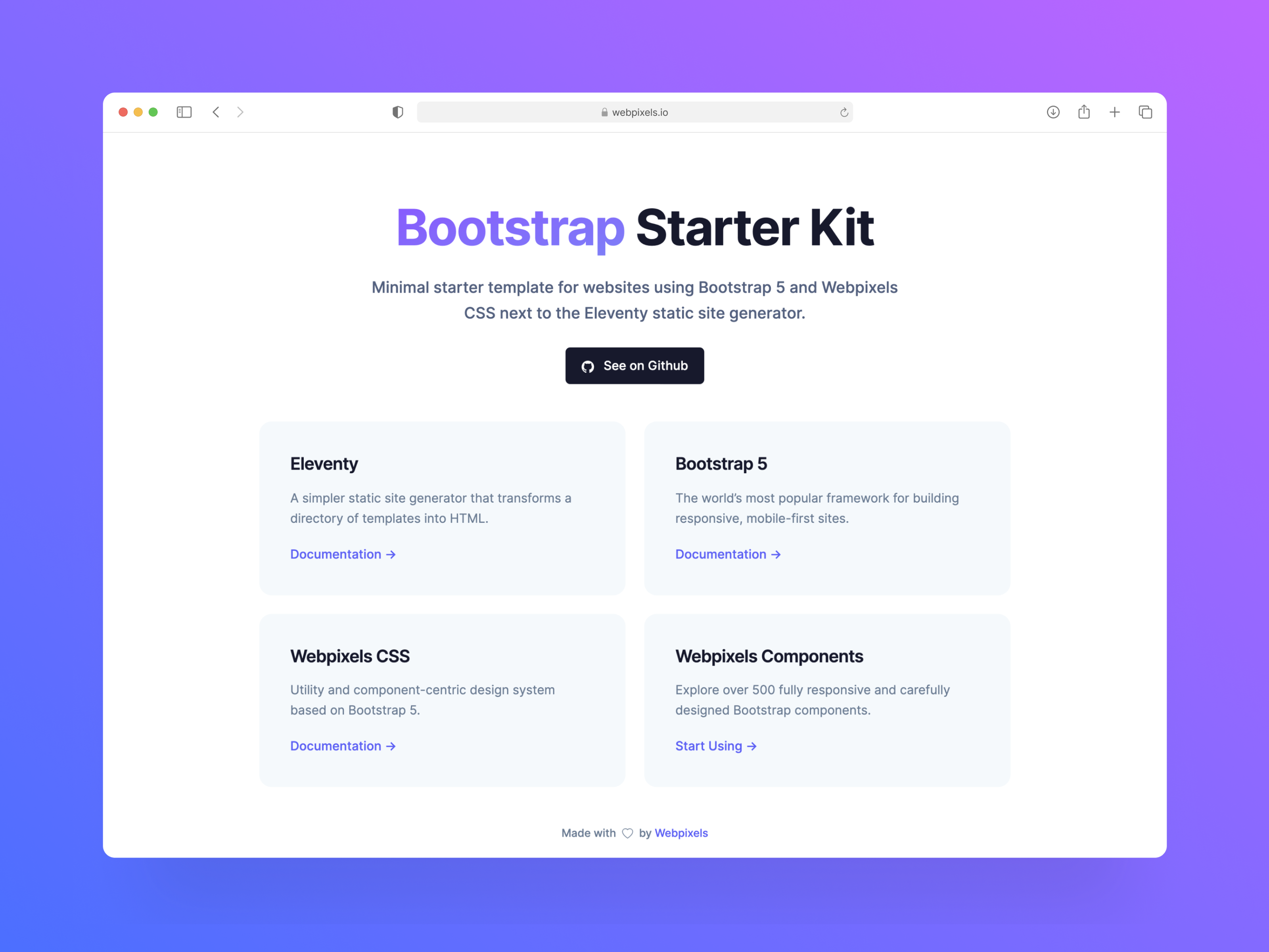 Bootstrap Starter Kit