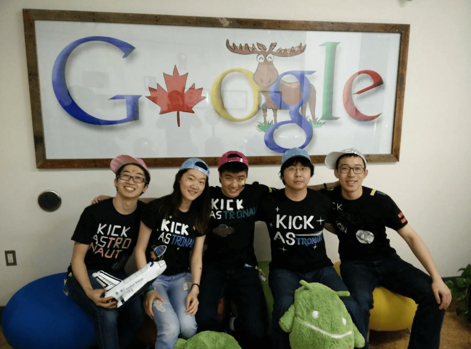 The Google Games 2015 champions! The theme was Space, so we called ourselves the KickAstronauts!