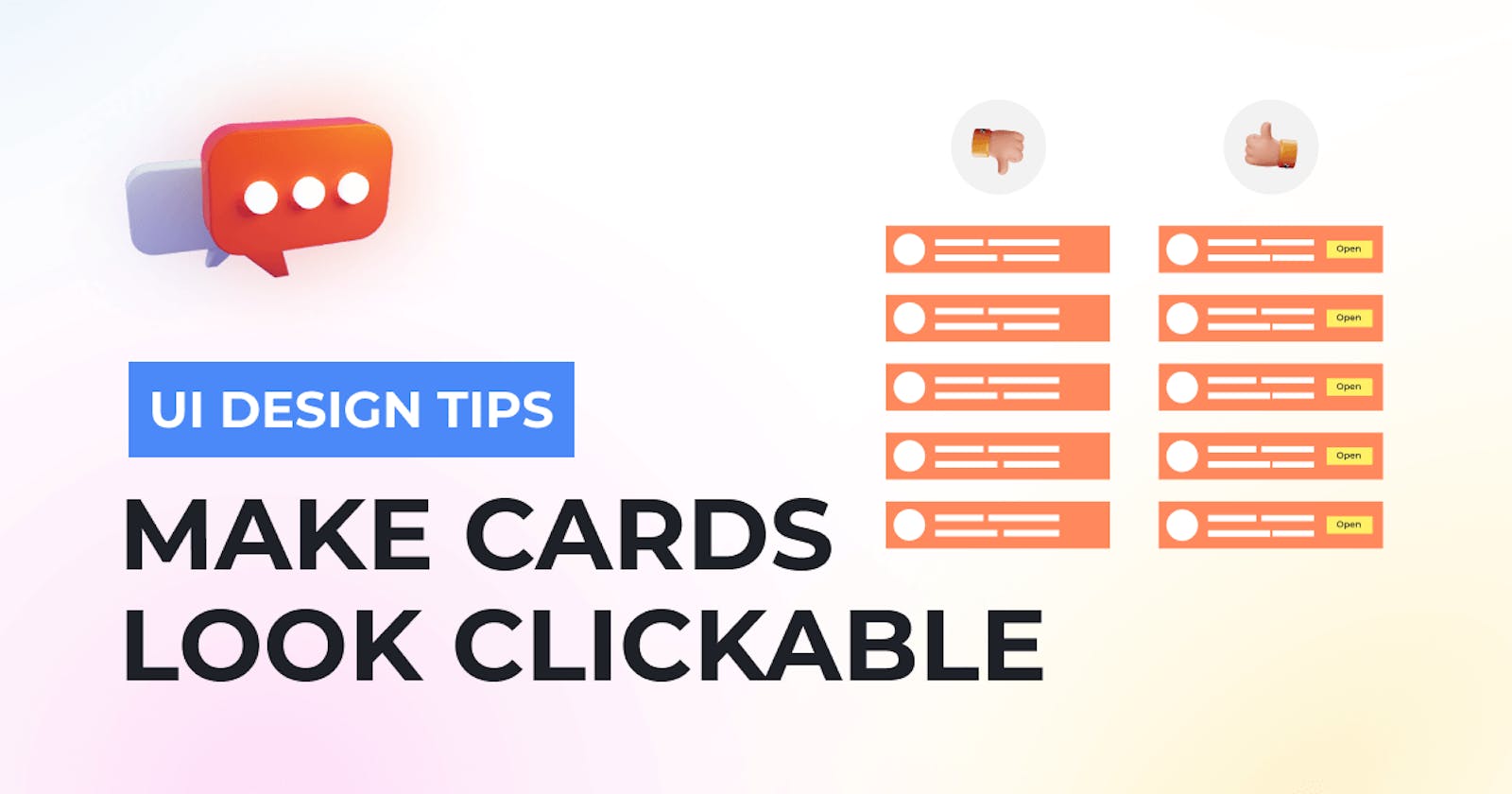 How to make cards look clickable in UI design