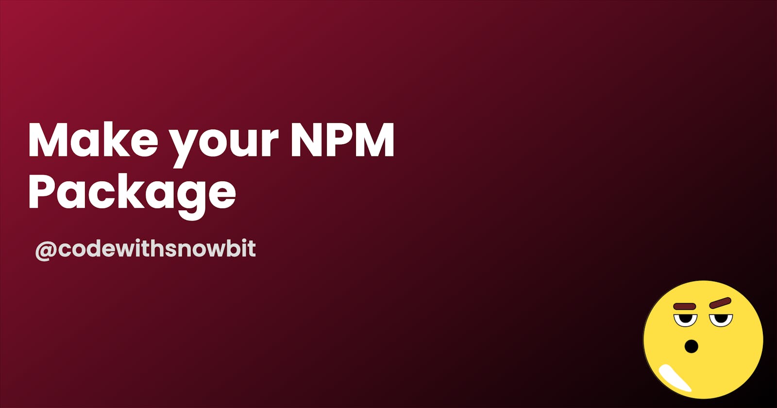 How to make a little npm package and publish it