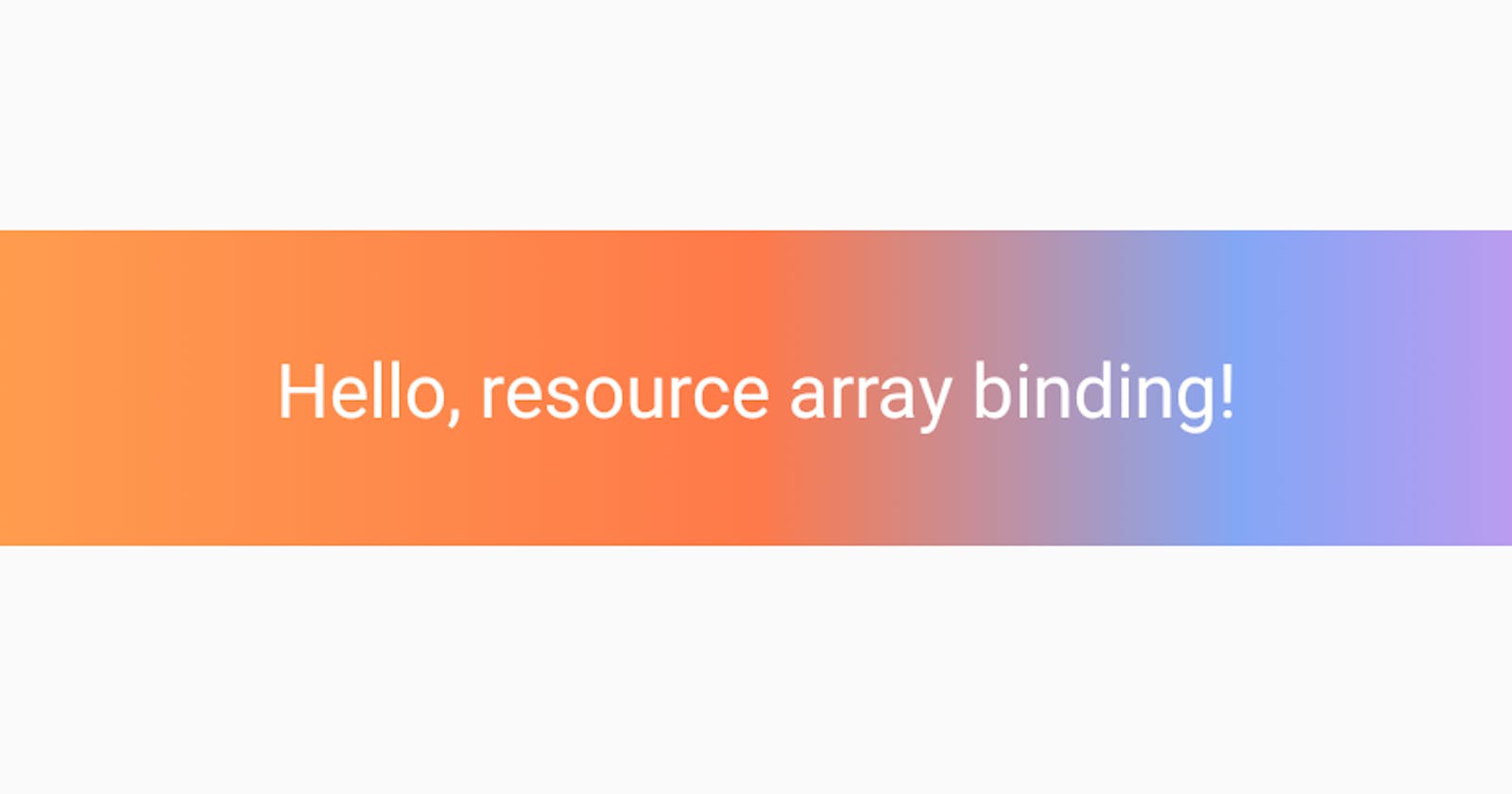 How to access a list of resources via data binding