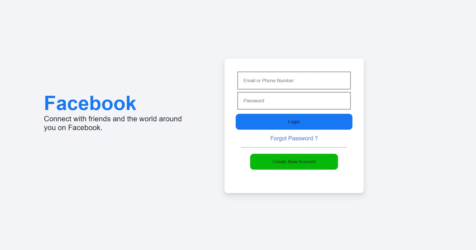 How to Build Facebook Login Page Using HTML and CSS