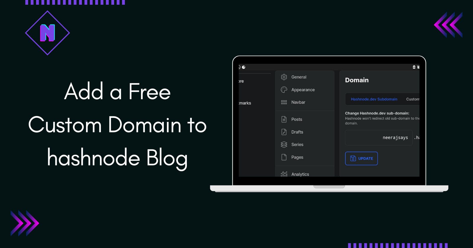 Add a Free Custom Domain to hashnode Blog