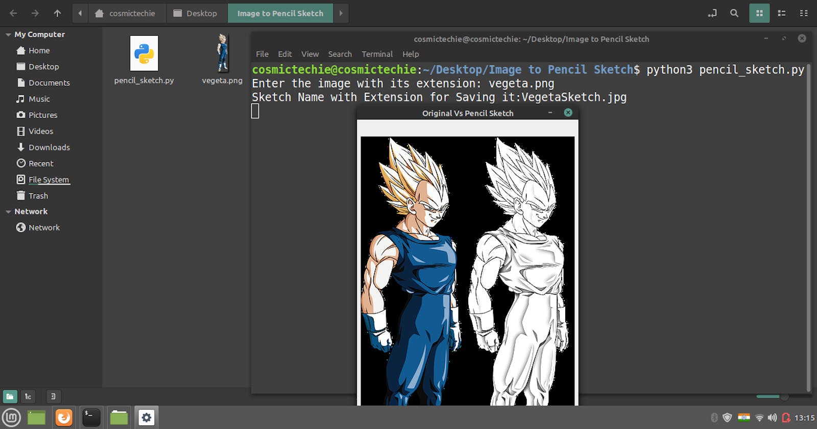 Image to Pencil Sketch using Python and OpenCV
