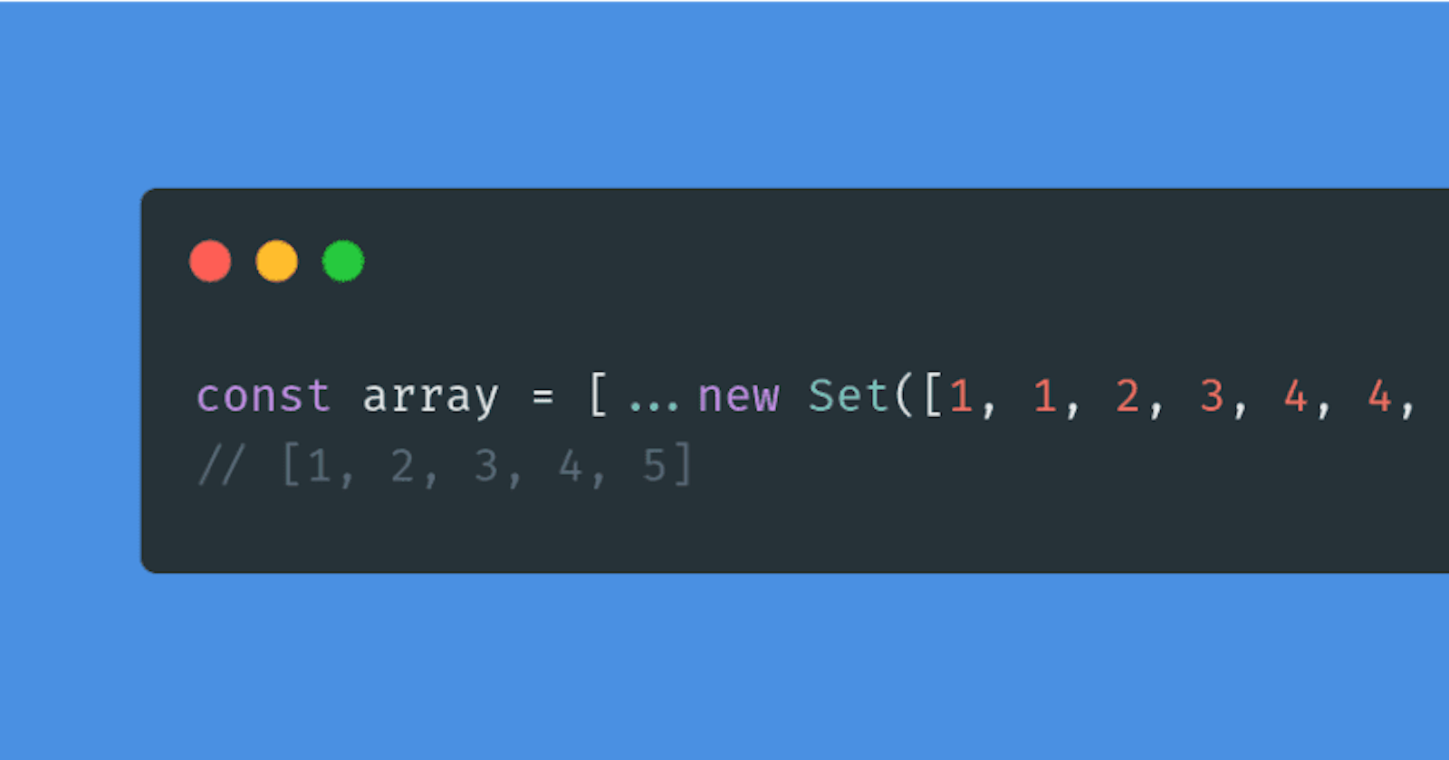 Removing repetitions from Array using the class Set