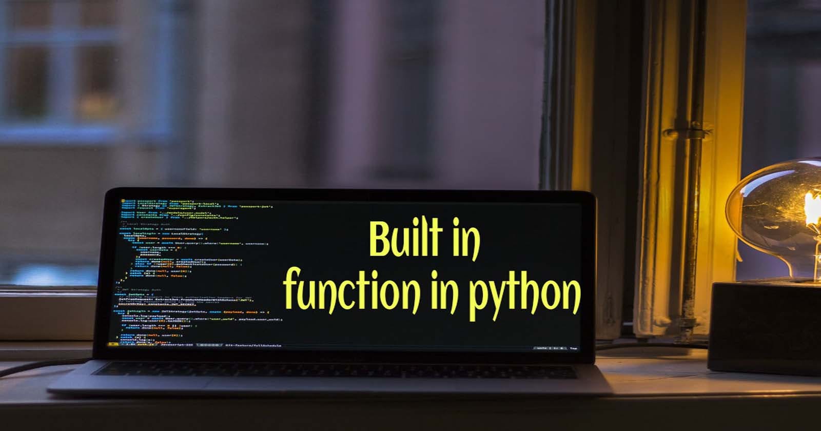 Built-in functions in Python