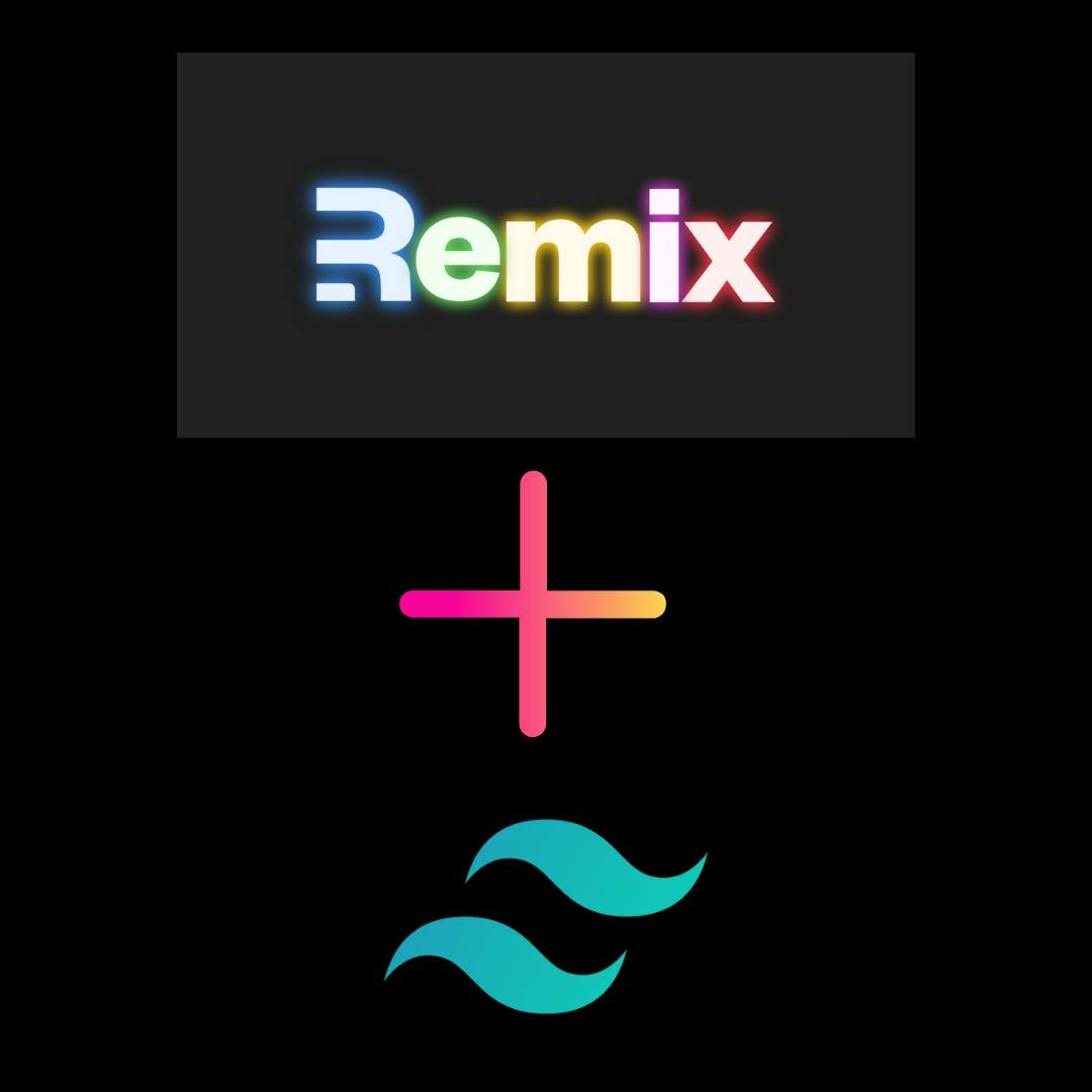 Remix logo, plus symbol, Tailwind logo