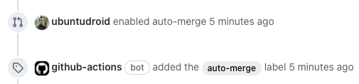 Our action bot has added the auto-merge label after we have enabled auto-merge