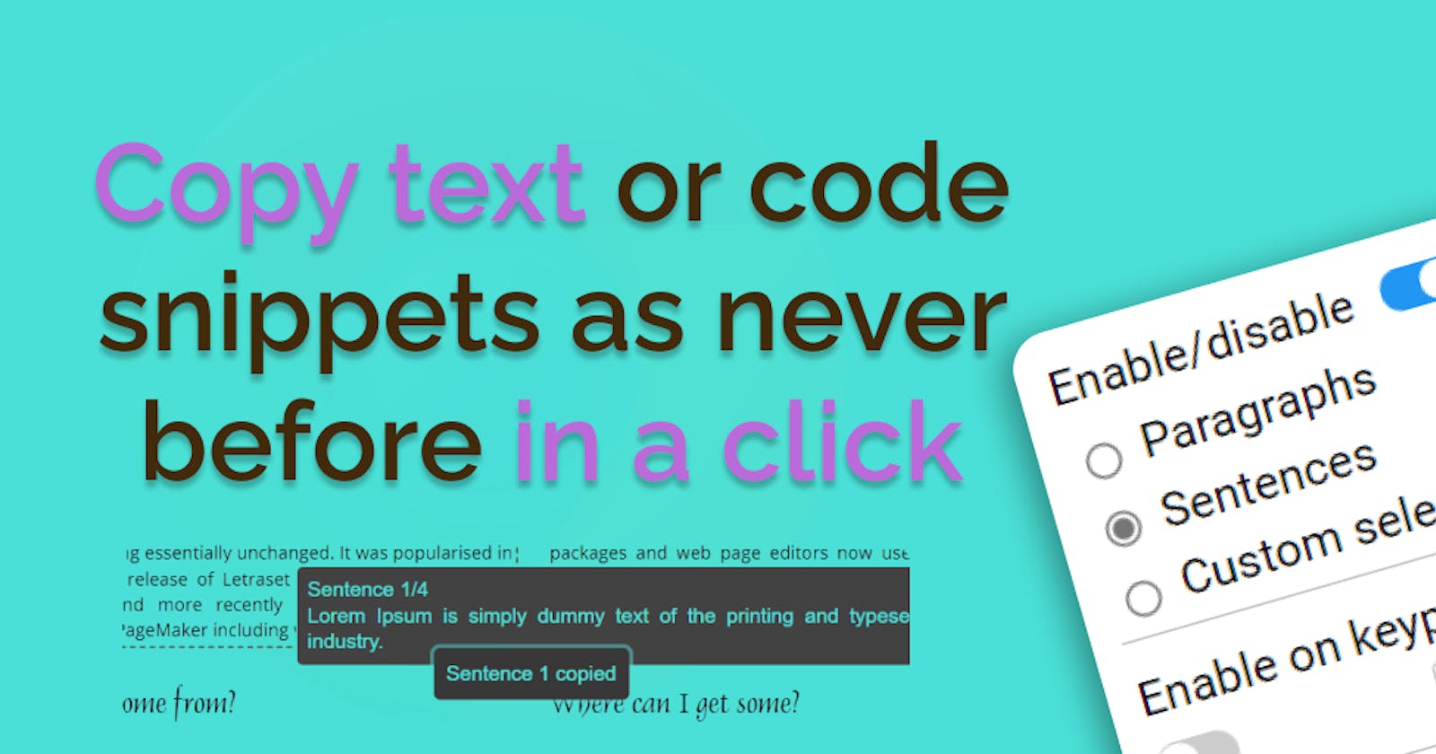 Why I created a tool to copy text/code in a click from any website?