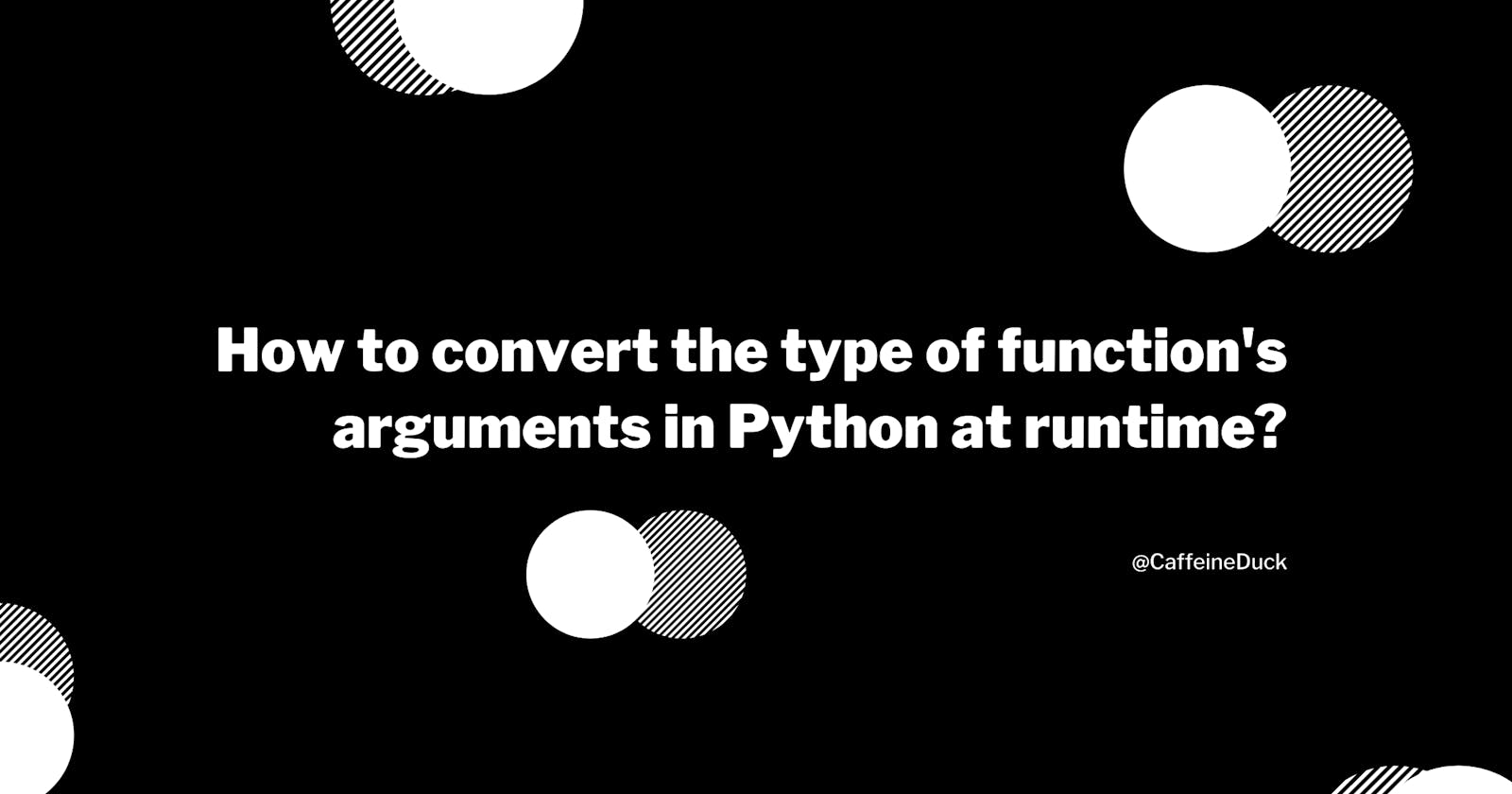 How to convert the type of function's arguments in Python at runtime?