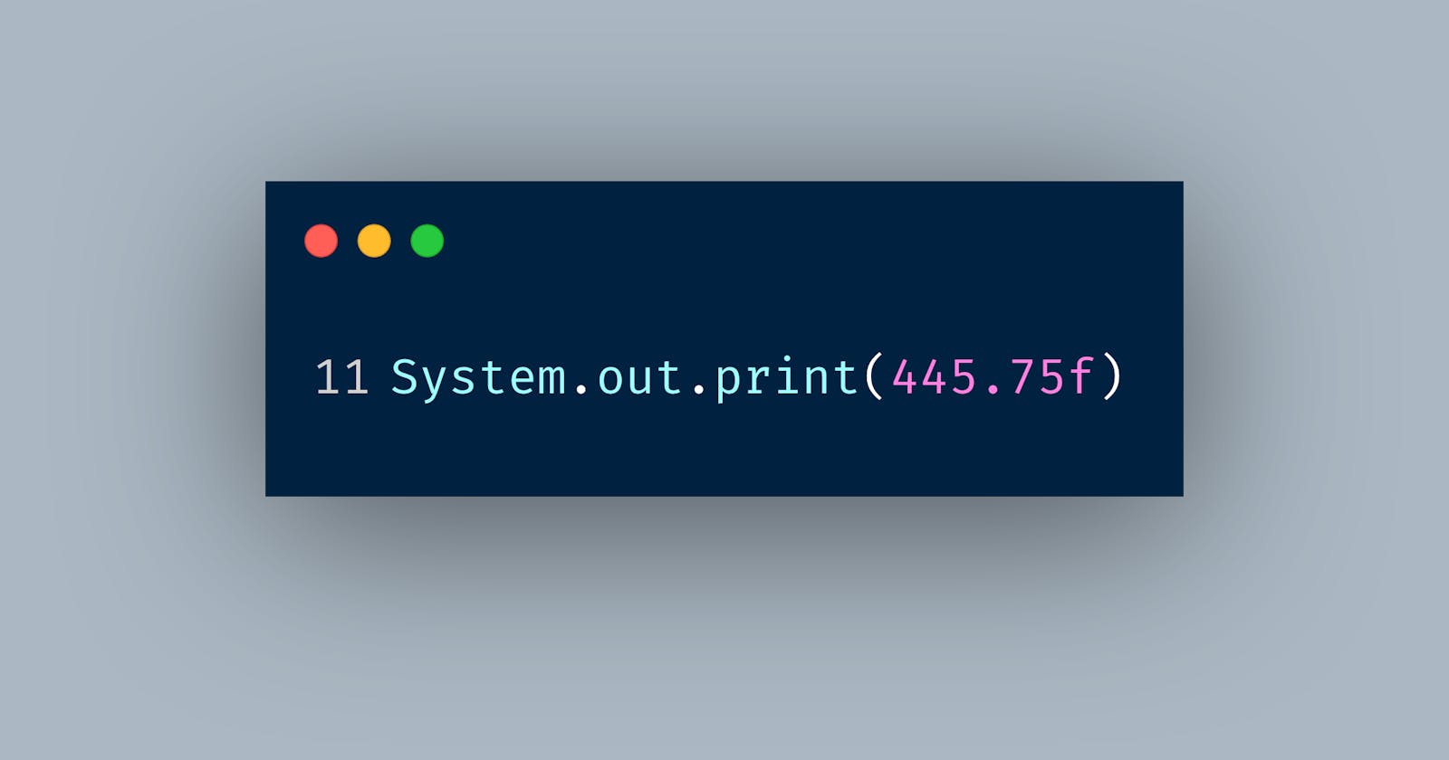 System.out.print(445.75f)