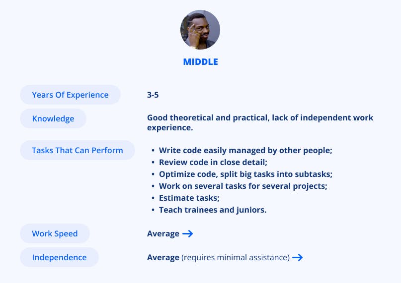 Profile of a middle developer