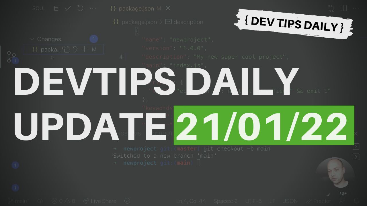 DevTips Daily Update 21/01/22