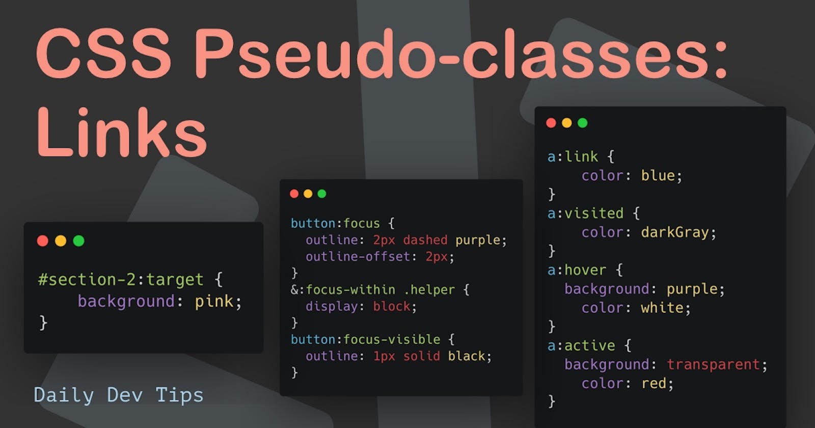 CSS Pseudo-classes: Links