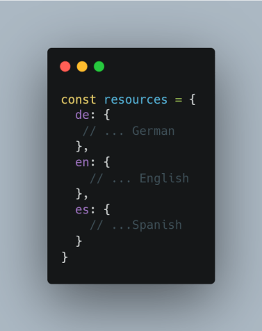 Initial resources object