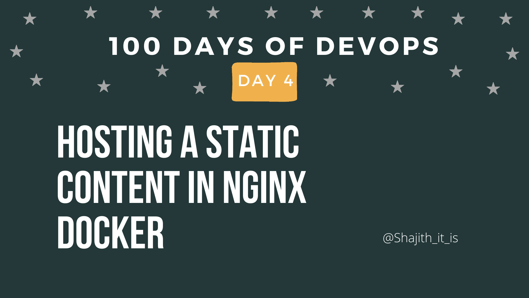 Hosting a static content in Nginx docker