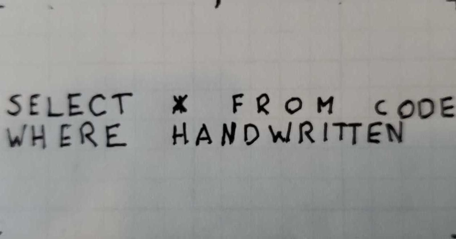 Handwritten Code