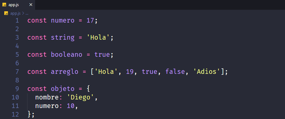 JavaScript - Tipos de datos y estructuras