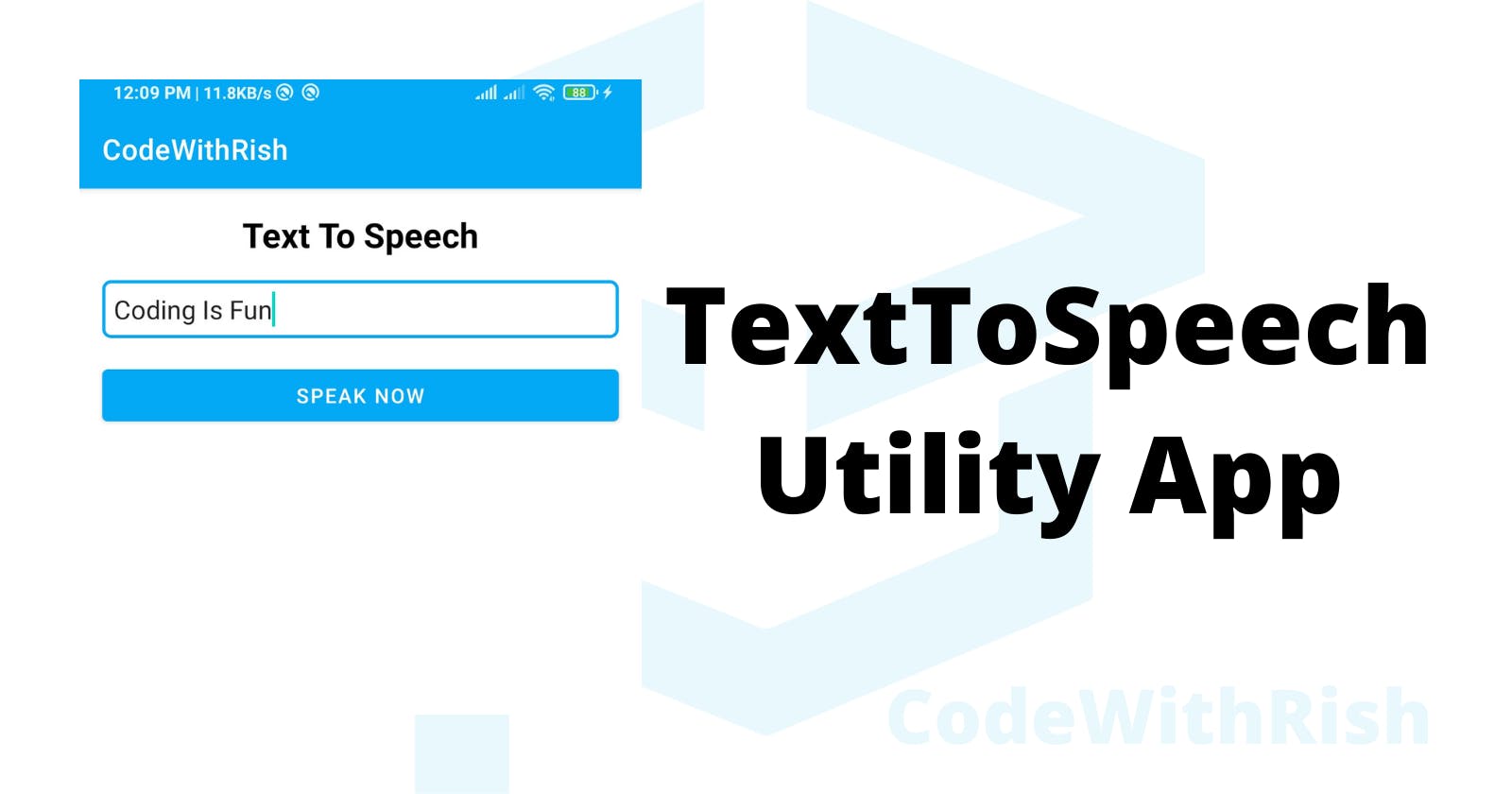 Create Simple TextToSpeech Utility App in 5 Minutes