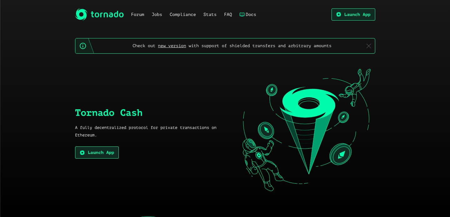 Tornado cash fully decentralized protocol for private transactions on ethereum