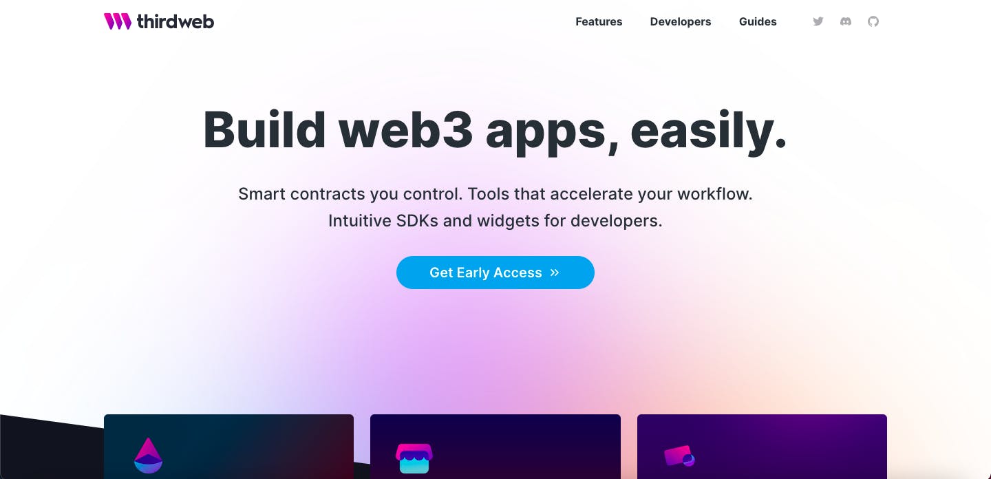 thirdweb build web3 apps easily
