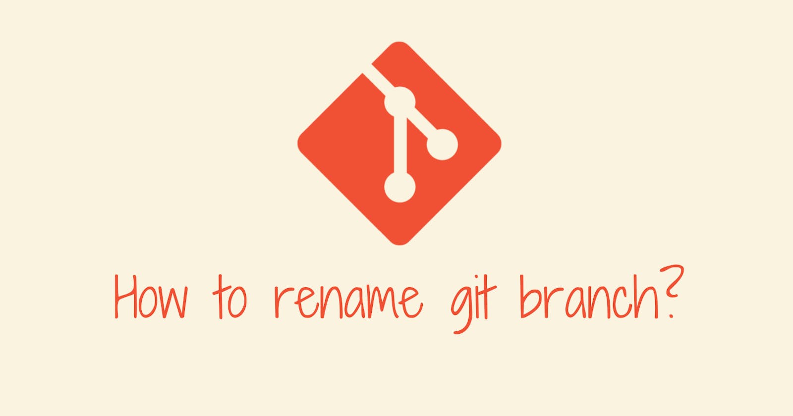 How to rename git branch?