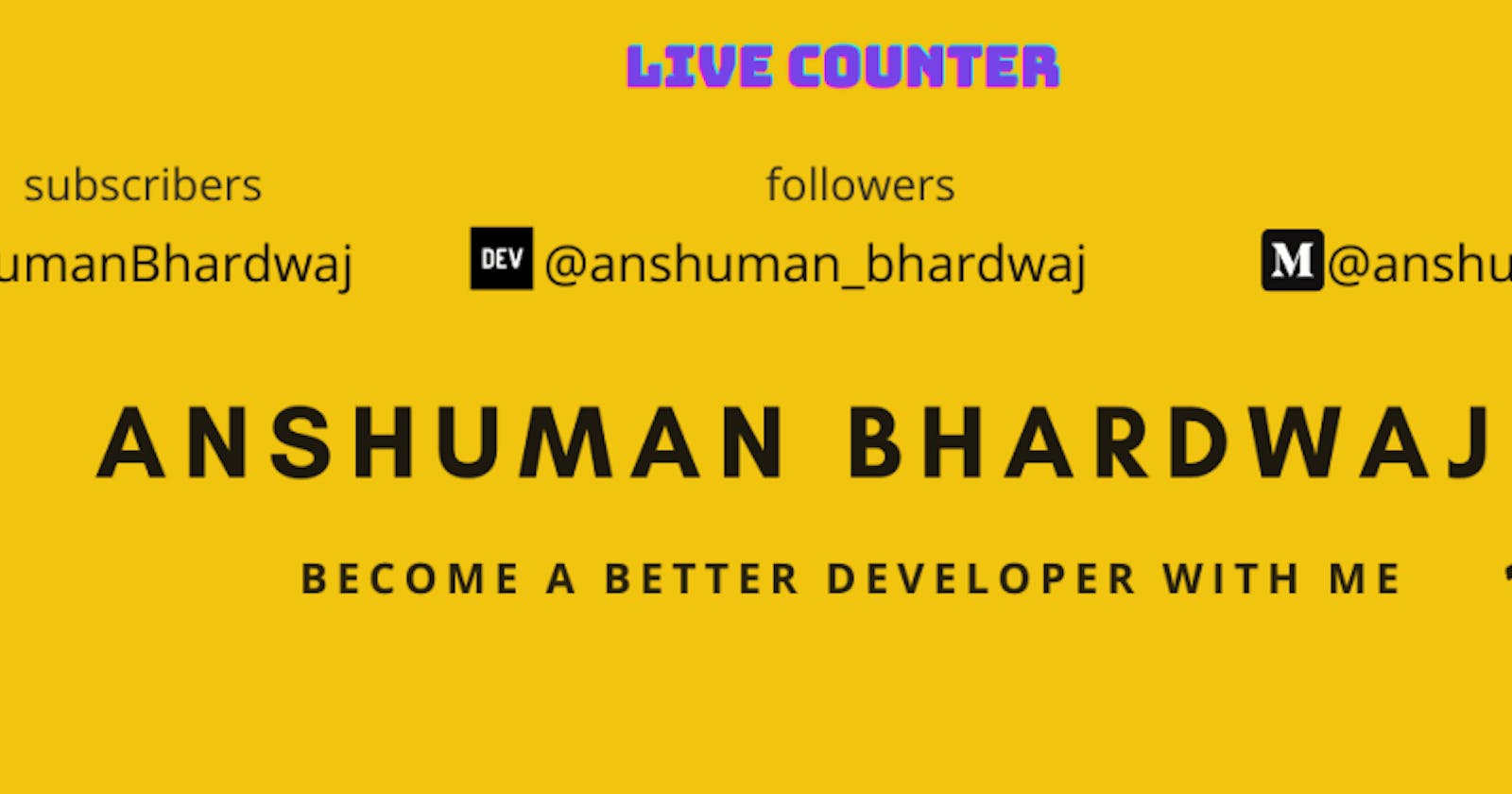 Create a Live Twitter Profile Banner to show followers counter