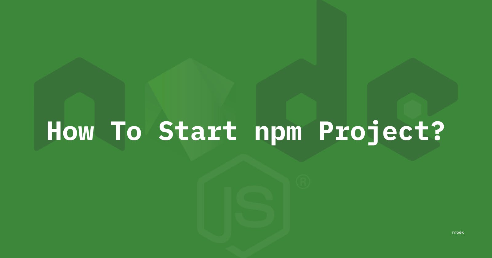 How To Start npm Project?