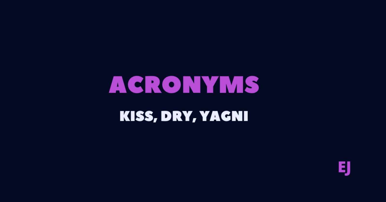 Software Engineer Acronyms