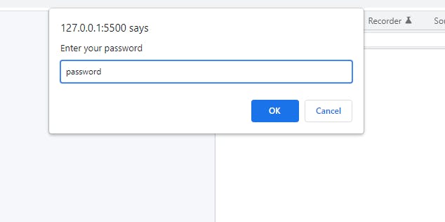 enter password 