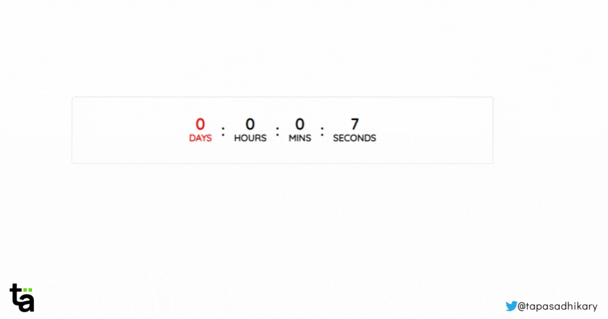 How to create a countdown timer using React Hooks