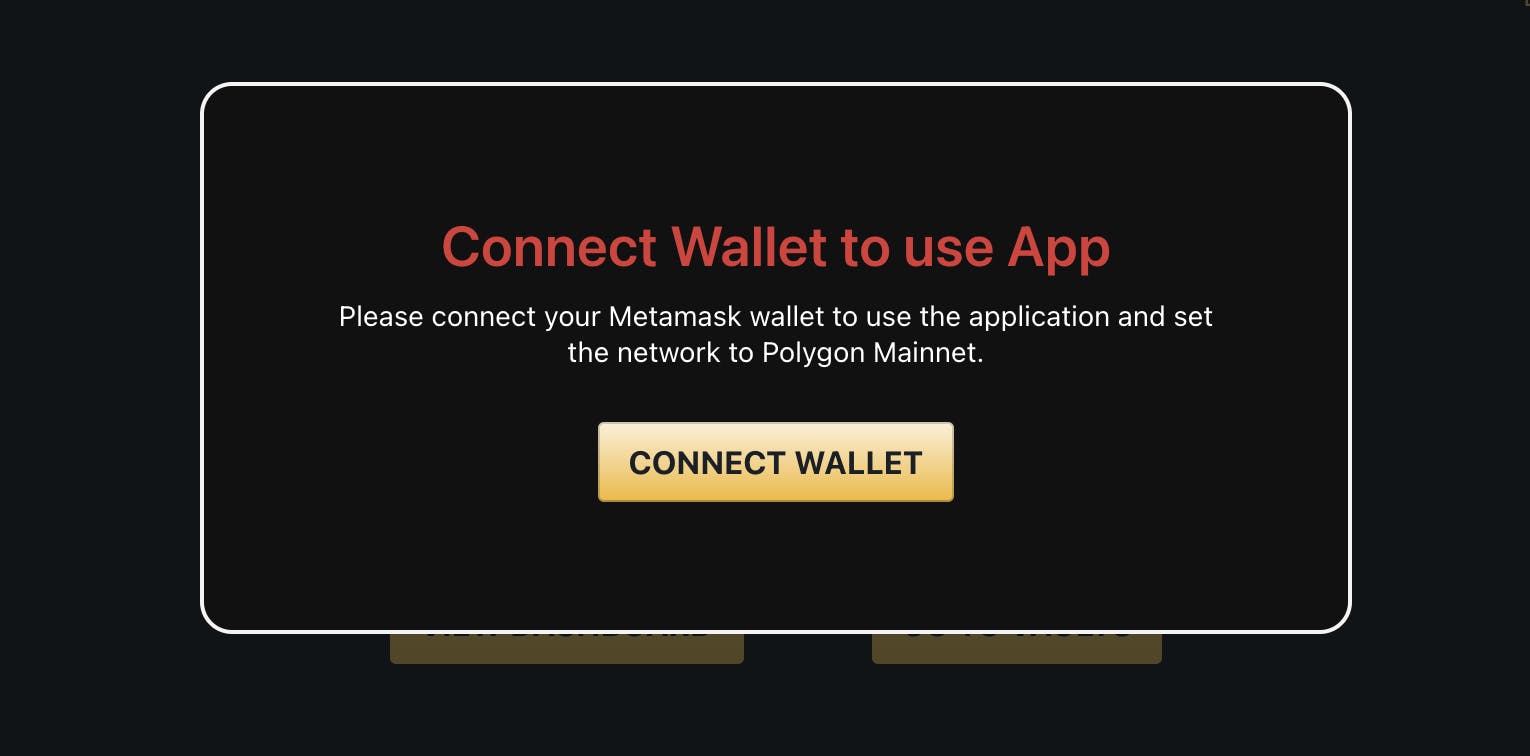 Connect Wallet modal