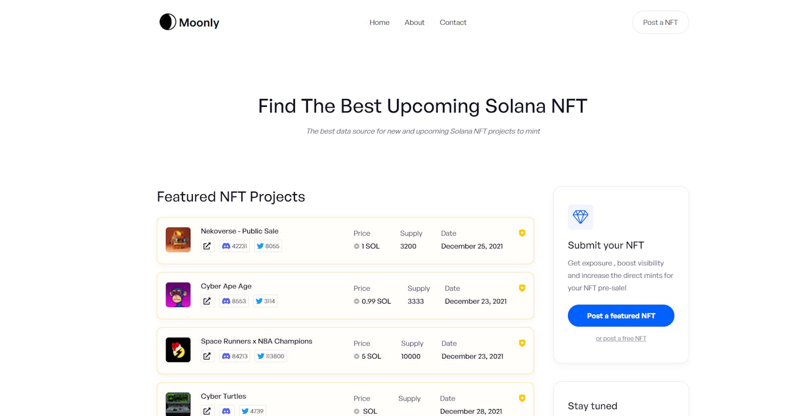 Moonly - Discover Upcoming NFT Update #3