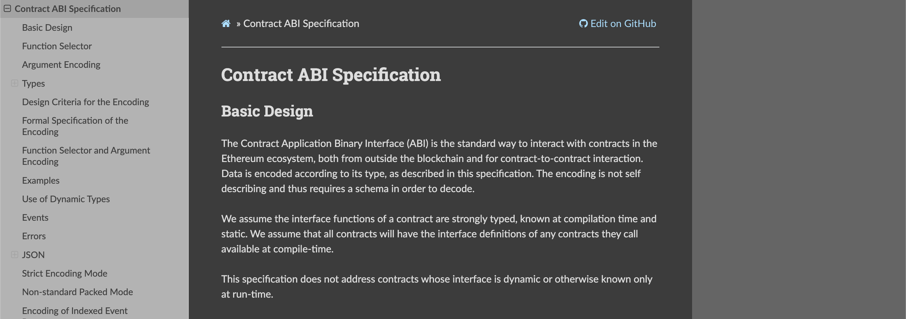 Contract ABI Specification