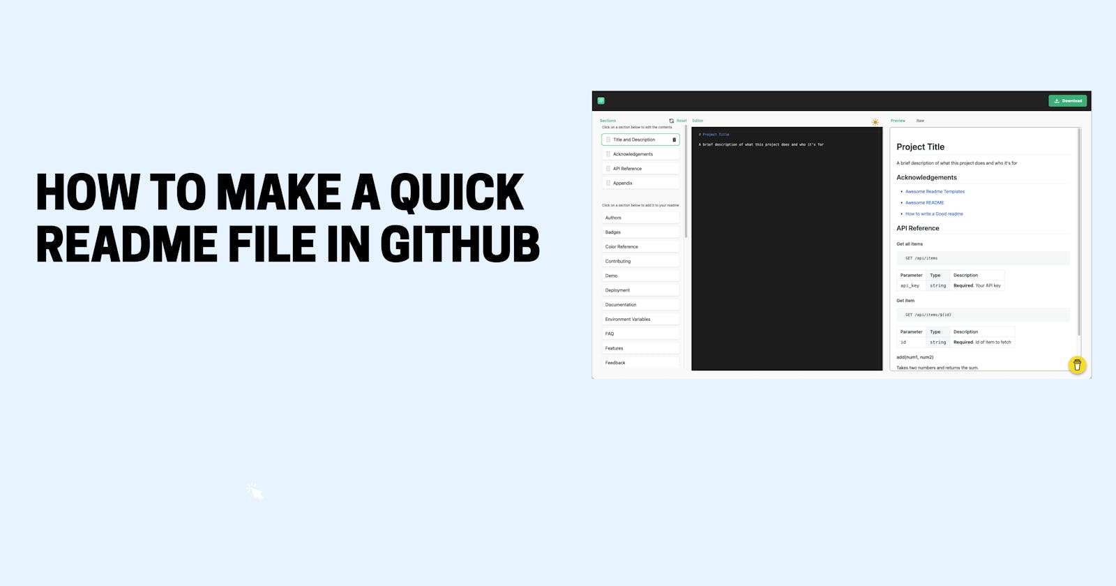 How To Make a Quick Readme File in GitHub