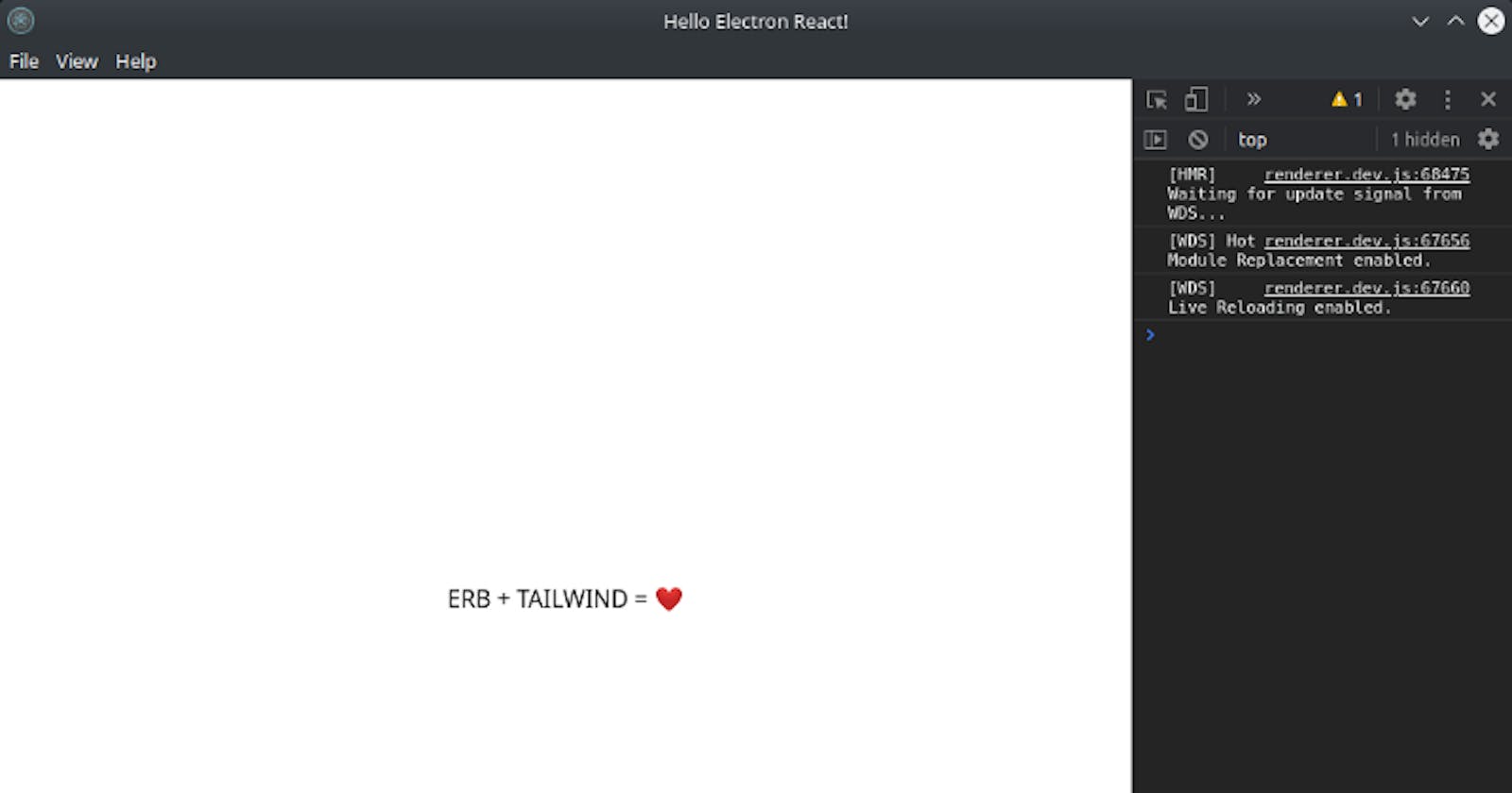 Add Tailwind CSS to the popular Electron React Boilerplate (ERB)