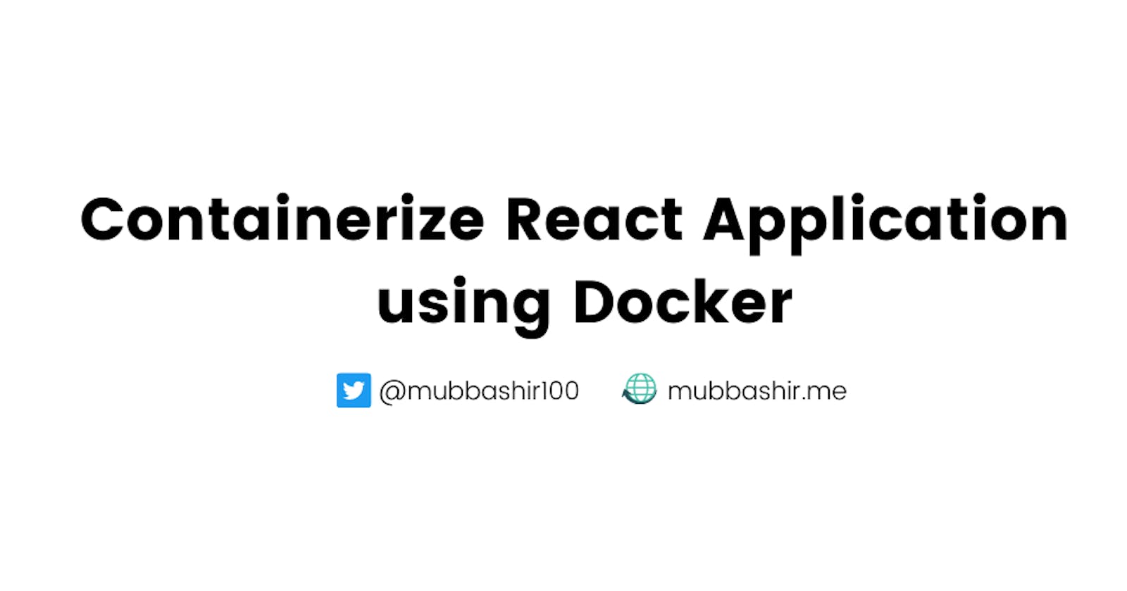 How to Dockerize React App?