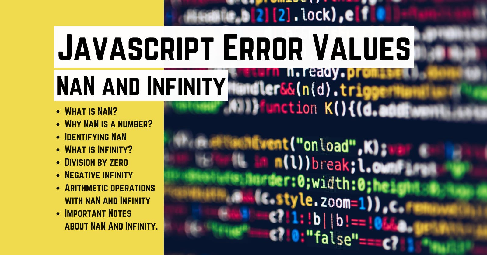 Javascript Error Values - NaN and Infinity