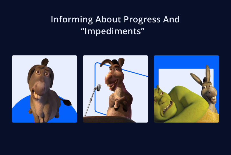 Informing about progress and impediments