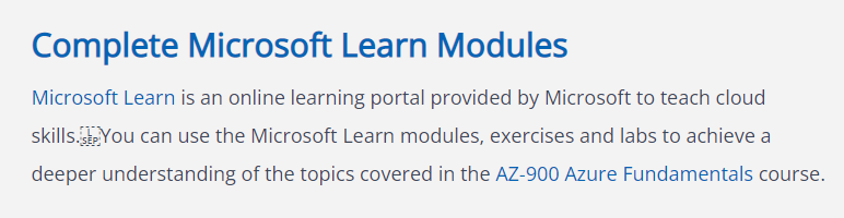 Link to Microsoft Learn