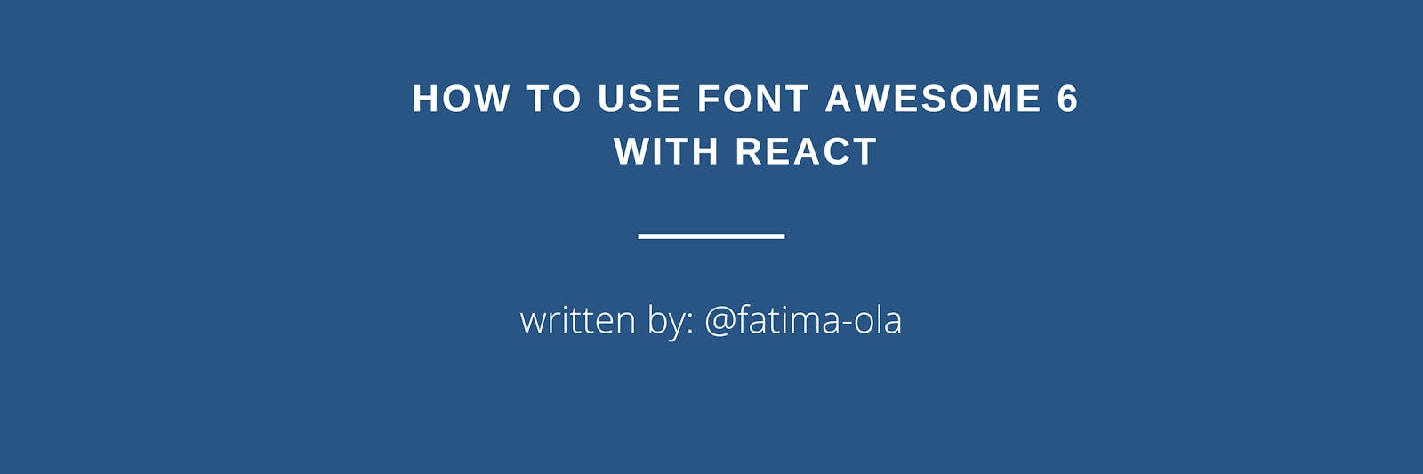 How To Use Font Awesome 6 with React