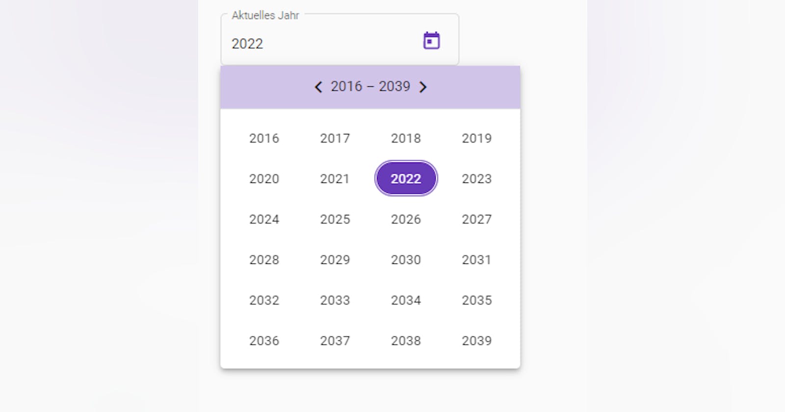 Creating an Angular Material YearPicker component out of an customized DatePicker component
