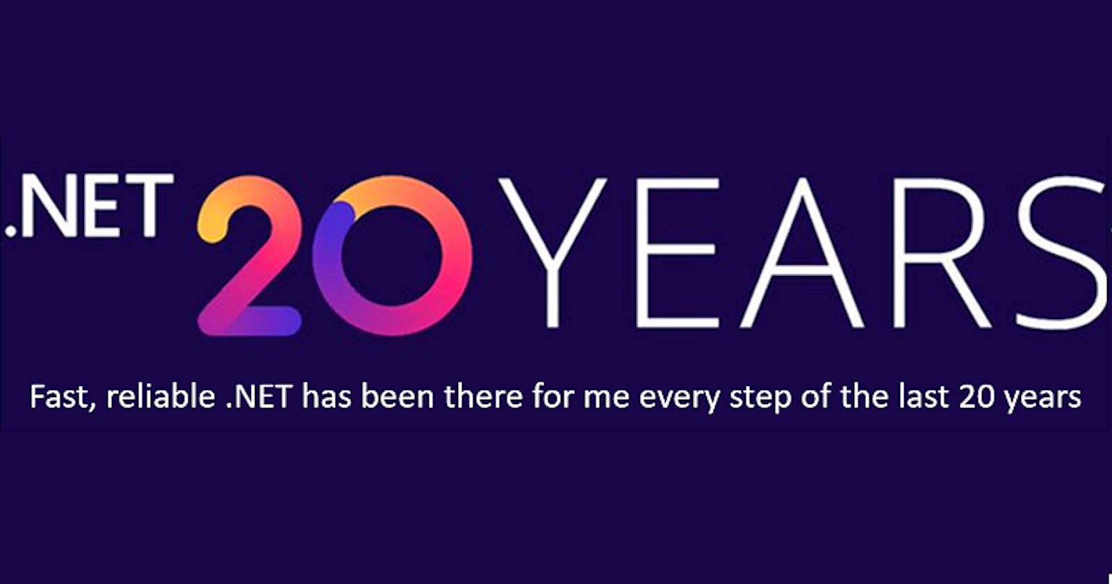 My 20 Year Journey with .NET