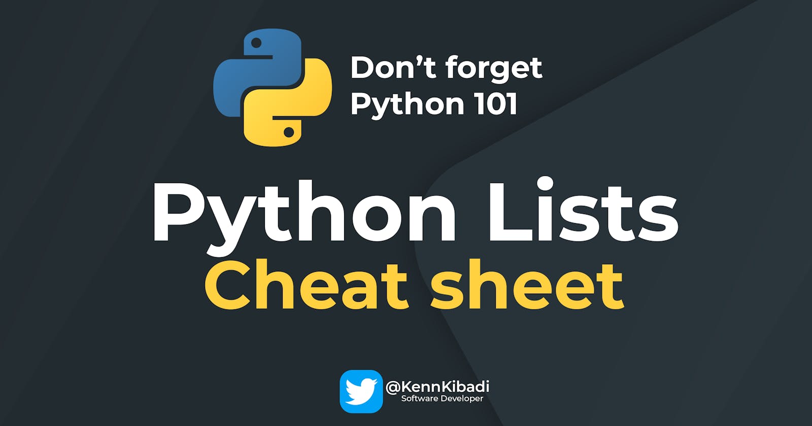 Python Lists Cheat Sheet - Developer Resources
