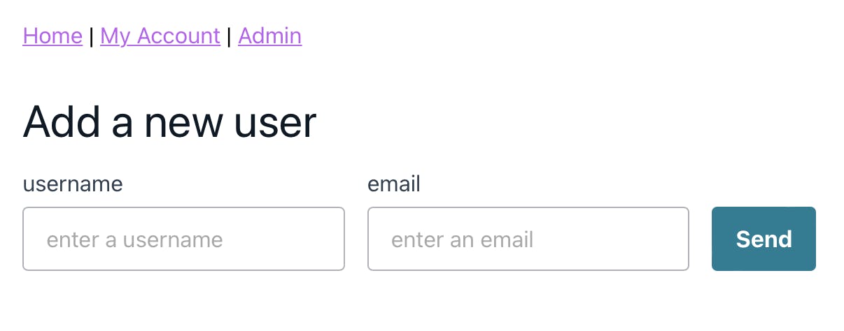 admin user create form 