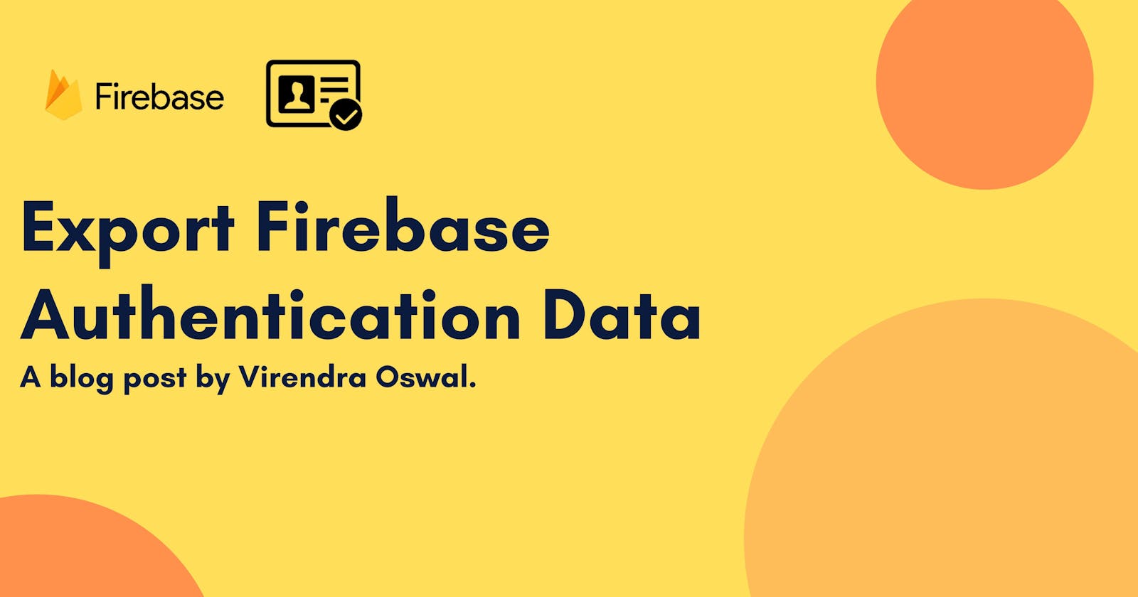 Export Firebase Authentication Data