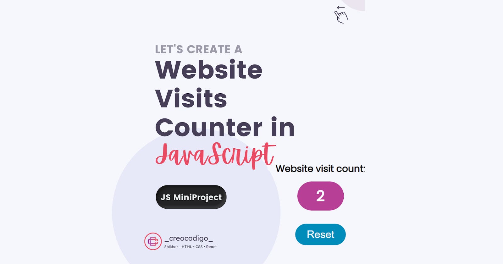 Website Visits Counter using JavaScript.
