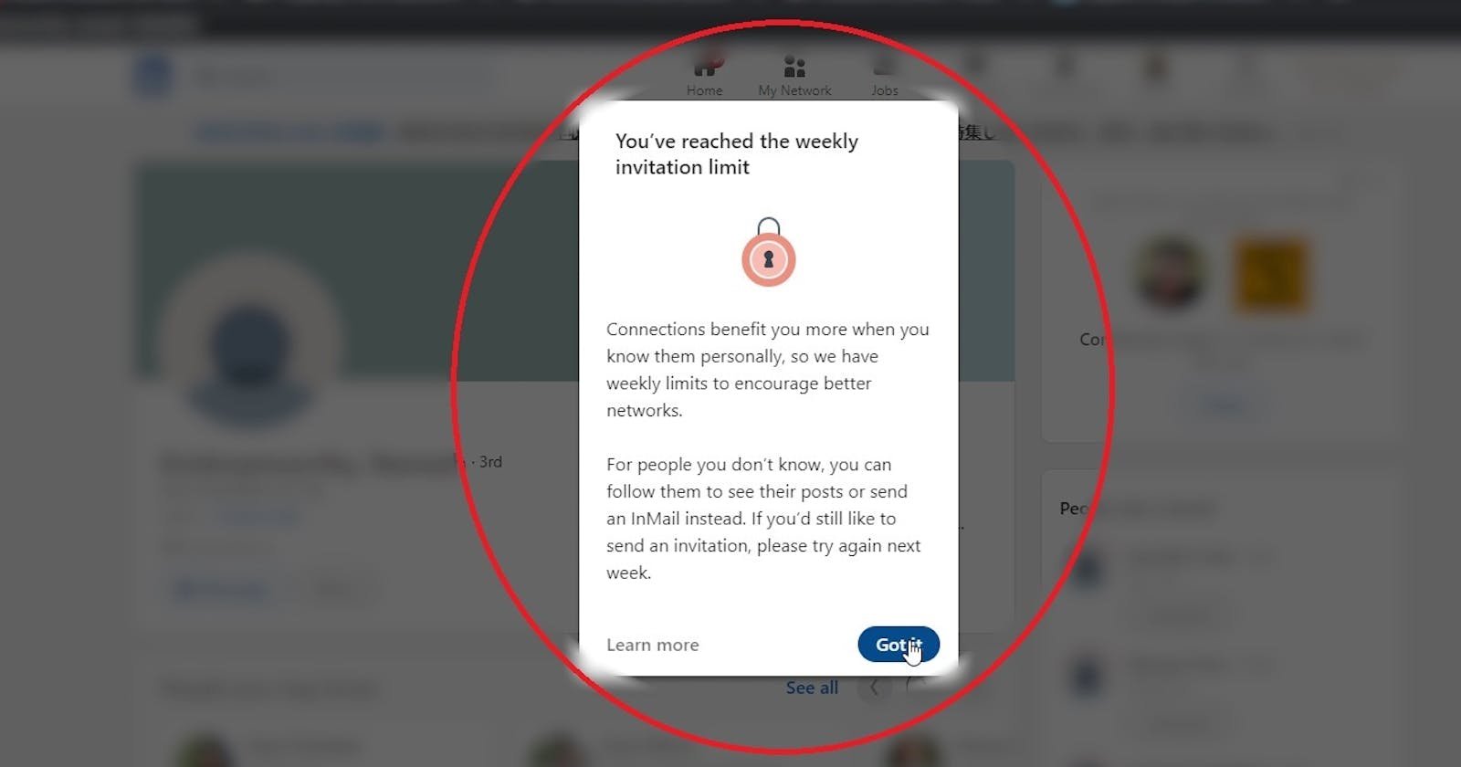 Bug Report; Bypassing Weekly Limits In Basic (Free) LinkedIn Account