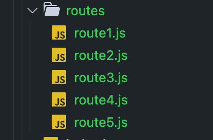 Routes directory with route files