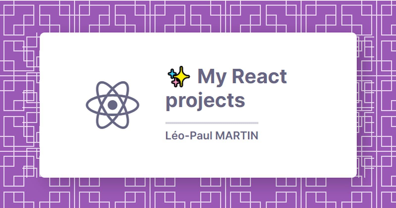 ✨ My React projects